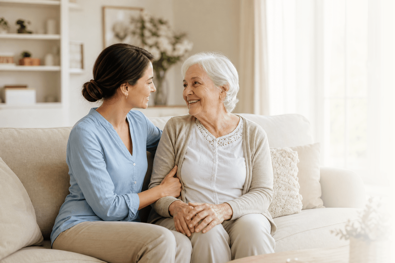 Companion spending time with a senior
